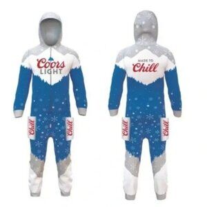 G&G Outfitters Coors Light Blue and Gray men Onesie Size XL